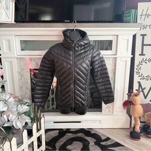 Michael Kors Black Hooded Puffer Jacket